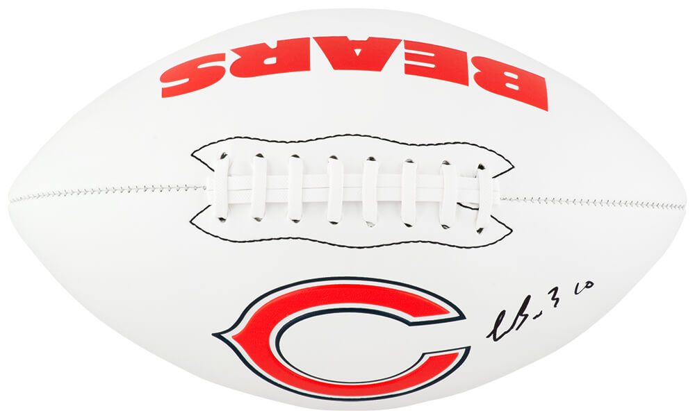 Luther Burden III Signed Chicago Bears Franklin White Logo Football - BURFTB311 - Luther Burden III Signed Chicago Bears Franklin White Logo Football product image