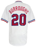 Jeff Burroughs Signed White Throwback Custom Baseball Jersey w/74 AL MVP - BURJRY101 - Jeff Burroughs Signed White Throwback Custom Baseball Jersey w/74 AL MVP product image