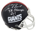 Jim Burt Signed New York Giants Throwback Riddell Mini Helmet w/SB XXI Champs - BURMIN300 - Jim Burt Signed New York Giants Throwback Riddell Mini Helmet w/SB XXI Champs product image