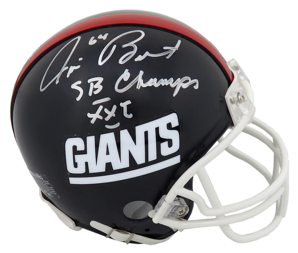 Jim Burt Signed New York Giants Throwback Riddell Mini Helmet w/SB XXI Champs - BURMIN300 - Jim Burt Signed New York Giants Throwback Riddell Mini Helmet w/SB XXI Champs product image