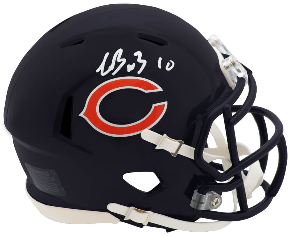Luther Burden III Signed Chicago Bears Riddell Speed Mini Helmet - BURMIN330 - Luther Burden III Signed Chicago Bears Riddell Speed Mini Helmet product image