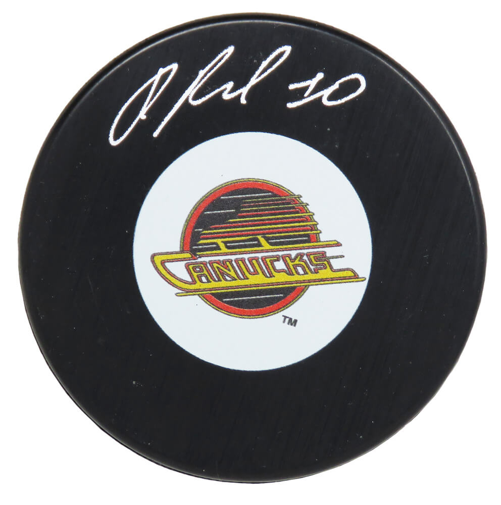Pavel Bure Signed Vancouver Canucks Logo Hockey Puck - BURPUC400 - Pavel Bure Signed Vancouver Canucks Logo Hockey Puck product image