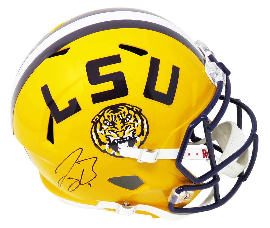 Joe Burrow Signed LSU Tigers Riddell Full-Size Replica Helmet - BURREP300 - Joe Burrow Signed LSU Tigers Riddell Full-Size Replica Helmet product image
