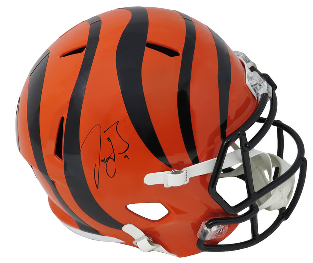 Joe Burrow Signed Cincinnati Bengals Riddell Full Size Speed Replica Helmet (Fanatics) - BURREP301 - Joe Burrow Signed Cincinnati Bengals Riddell Full Size Speed Replica Helmet (Fanatics) product image