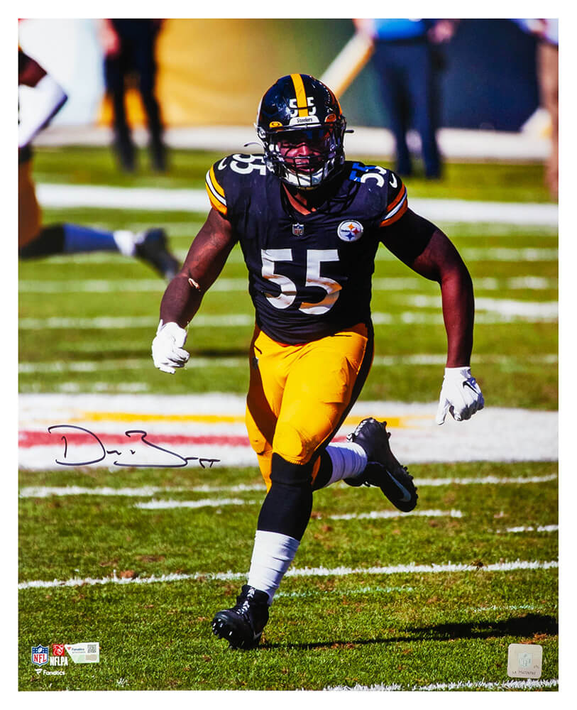 Devin Bush Signed Pittsburgh Steelers Black Jersey Action 16x20 Photo - (Fanatics) - BUS16P311 - Devin Bush Signed Pittsburgh Steelers Black Jersey Action 16x20 Photo - (Fanatics) product image