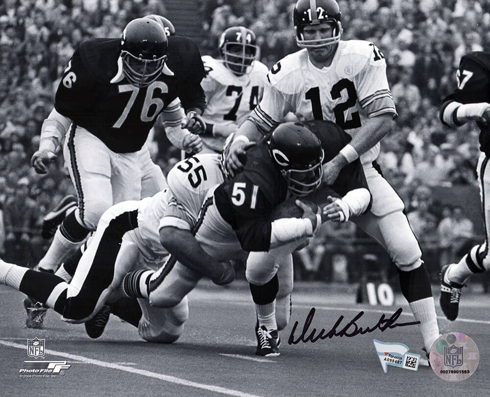 Dick Butkus Signed Chicago Bears Fumble Recovery vs Steelers 8x10 Photo - (Fanatics) - BUT08P313 - Dick Butkus Signed Chicago Bears Fumble Recovery vs Steelers 8x10 Photo - (Fanatics) product image