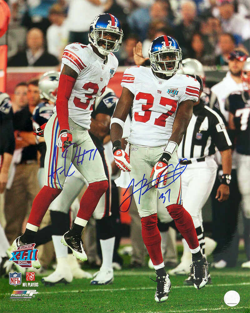 Aaron Ross & James Butler Signed New York Giants Super Bowl XLII Action 16x20 Photo - BUT16P320 - Aaron Ross & James Butler Signed New York Giants Super Bowl XLII Action 16x20 Photo product image
