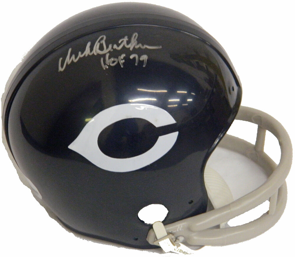 Dick Butkus Signed Bears Throwback Riddell Mini Helmet w/HOF'79 - BUTMIN300 - Dick Butkus Signed Bears Throwback Riddell Mini Helmet w/HOF'79 product image