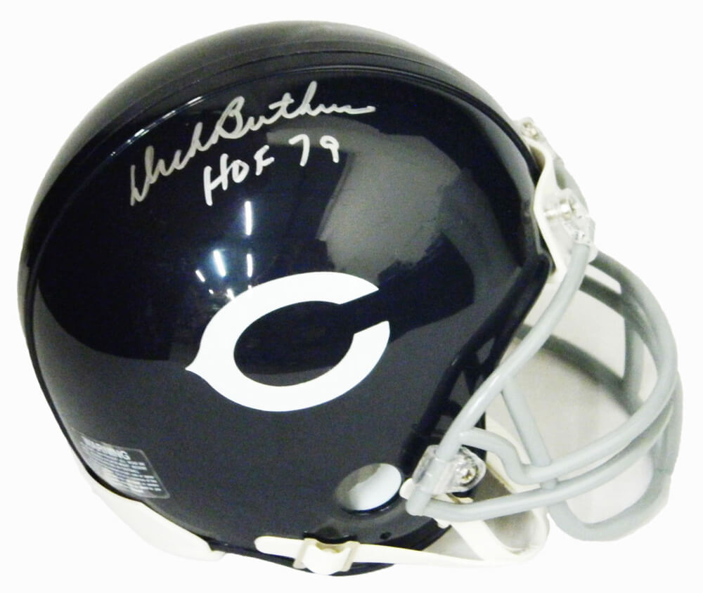 Dick Butkus Signed Chicago Bears Throwback Riddell Mini Helmet w/HOF'79 - BUTMIN303 - Dick Butkus Signed Chicago Bears Throwback Riddell Mini Helmet w/HOF'79 product image