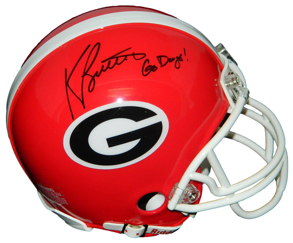 Kevin Butler Signed University of Georgia Bulldogs Riddell Mini Helmet w/Go Dawgs - BUTMIN314 - Kevin Butler Signed University of Georgia Bulldogs Riddell Mini Helmet w/Go Dawgs product image
