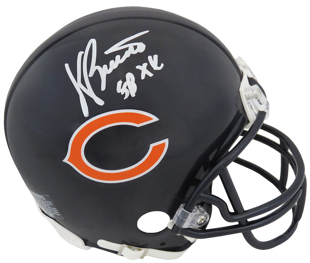 Kevin Butler Signed Bears Riddell Mini Helmet w/SB XX - BUTMIN315 - Kevin Butler Signed Bears Riddell Mini Helmet w/SB XX product image