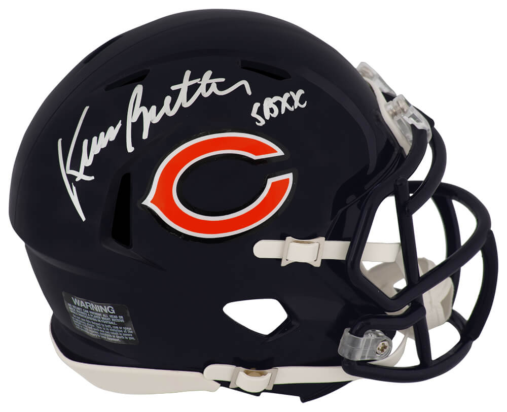 Kevin Butler Signed Chicago Bears Riddell Speed Mini Helmet w/SB XX - BUTMIN317 - Kevin Butler Signed Chicago Bears Riddell Speed Mini Helmet w/SB XX product image