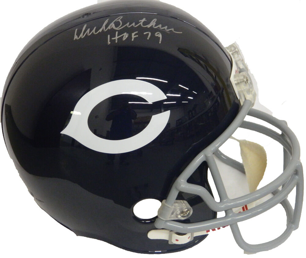 Dick Butkus Signed Bears Throwback Riddell Deluxe Full-Size Replica Helmet w/HOF'79 - BUTREP300 - Dick Butkus Signed Bears Throwback Riddell Deluxe Full-Size Replica Helmet w/HOF'79 product image