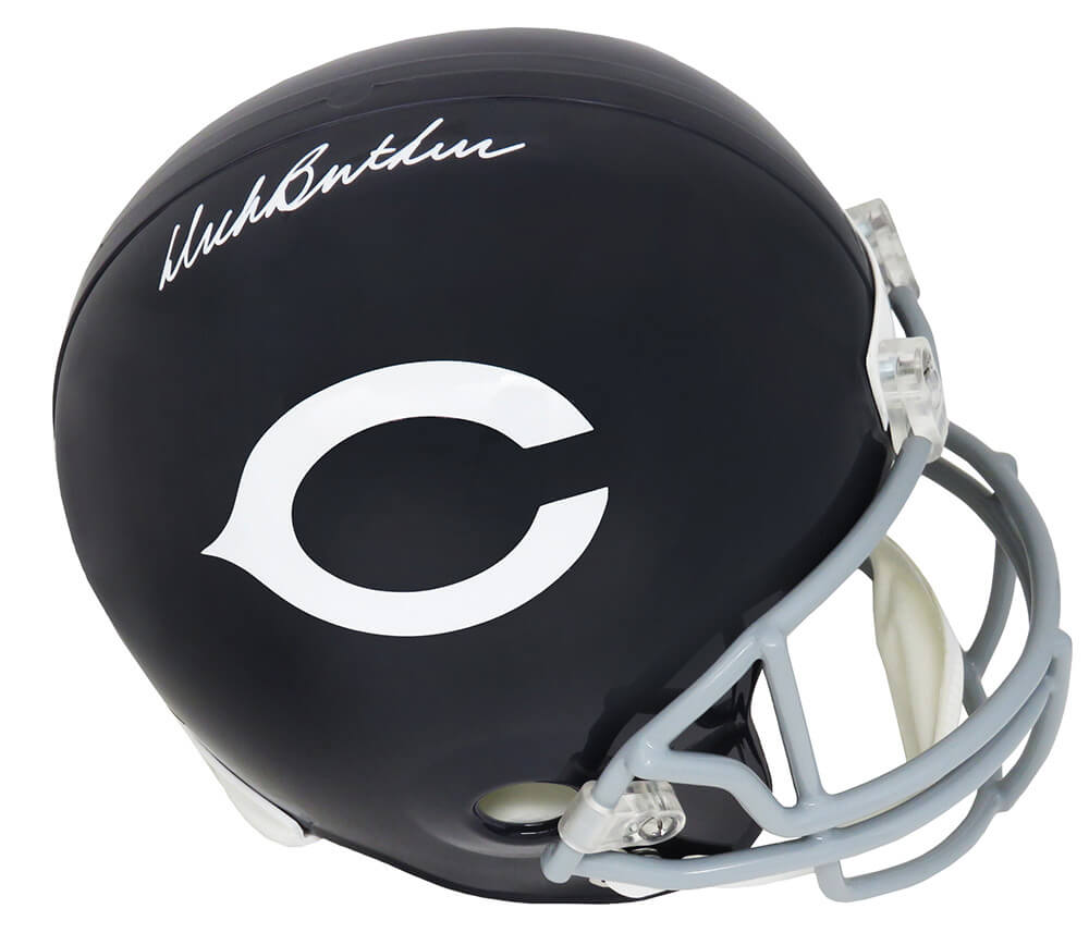 Dick Butkus Signed Chicago Bears Throwback Riddell Full-Size Replica Helmet (White Ink) - BUTREP305 - Dick Butkus Signed Chicago Bears Throwback Riddell Full-Size Replica Helmet (White Ink) product image