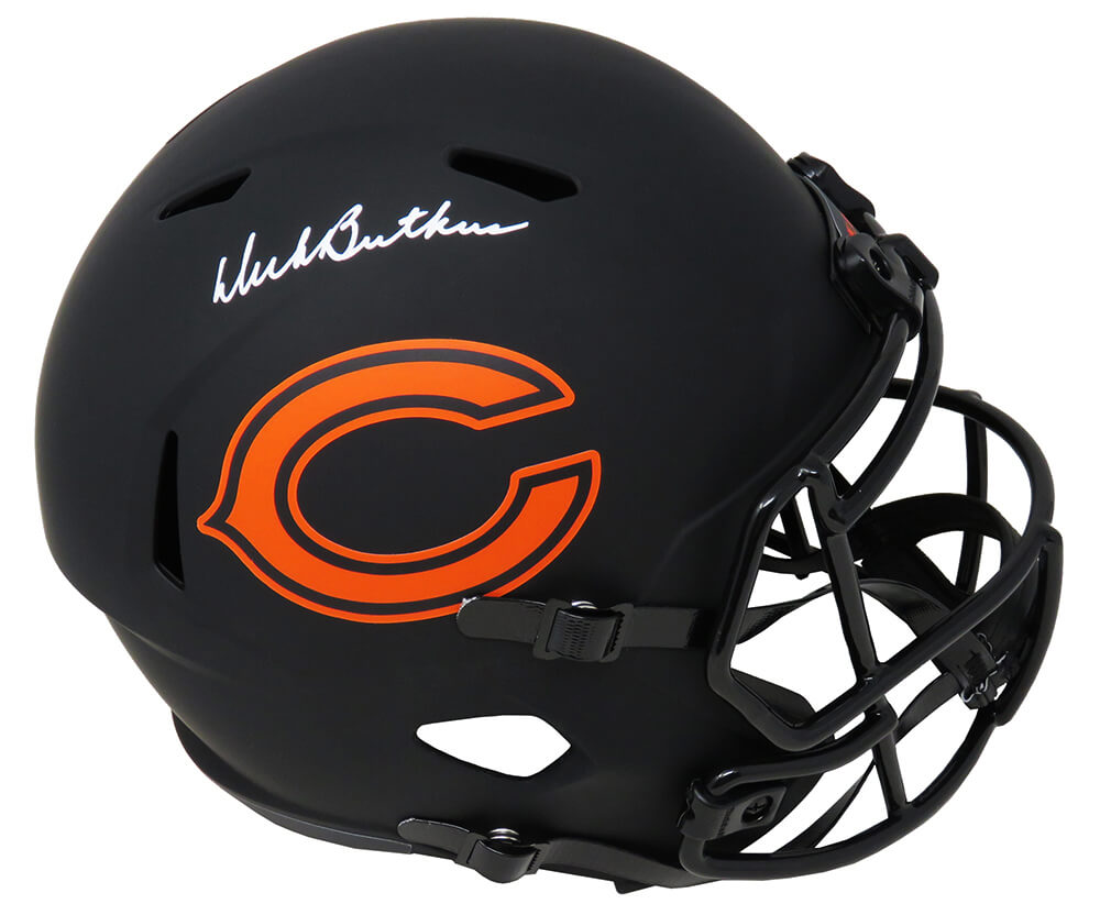 Dick Butkus Signed Chicago Bears Eclipse Black Matte Riddell Full-Size Speed Replica Helmet - BUTREP307 - Dick Butkus Signed Chicago Bears Eclipse Black Matte Riddell Full-Size Speed Replica Helmet product image