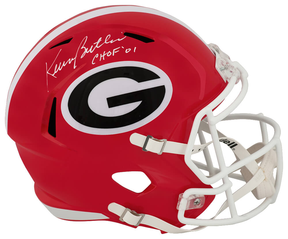 Kevin Butler Signed Georgia Bulldogs Riddell Full Size Speed Replica Helmet w/CHOF'01 - BUTREP311 - Kevin Butler Signed Georgia Bulldogs Riddell Full Size Speed Replica Helmet w/CHOF'01 product image