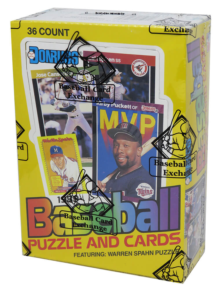 1989 Donruss Baseball Unopened Wax Box BBCE Wrapped From A Factory Sealed Case - 36 Packs - BX189DWE1 - 1989 Donruss Baseball Unopened Wax Box BBCE Wrapped From A Factory Sealed Case - 36 Packs product image