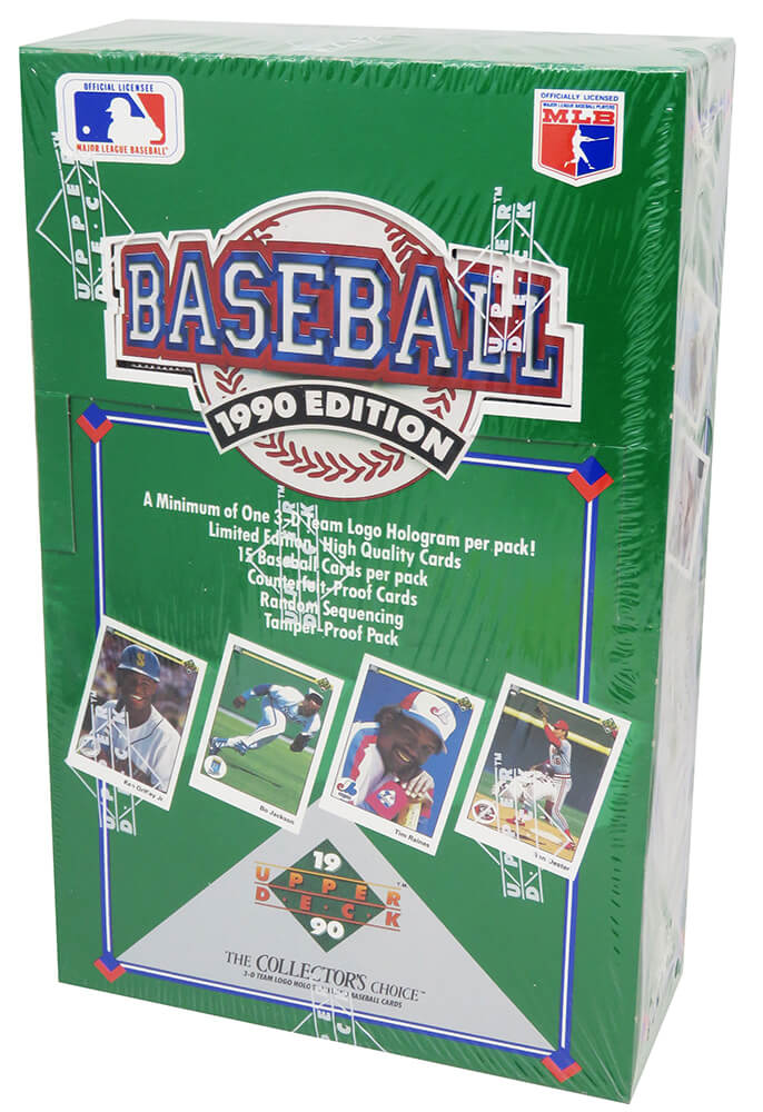 1990 Upper Deck Baseball Low # Series Factory Sealed Wax Box - 36 Packs - BX190UHF1 - 1990 Upper Deck Baseball Low # Series Factory Sealed Wax Box - 36 Packs product image