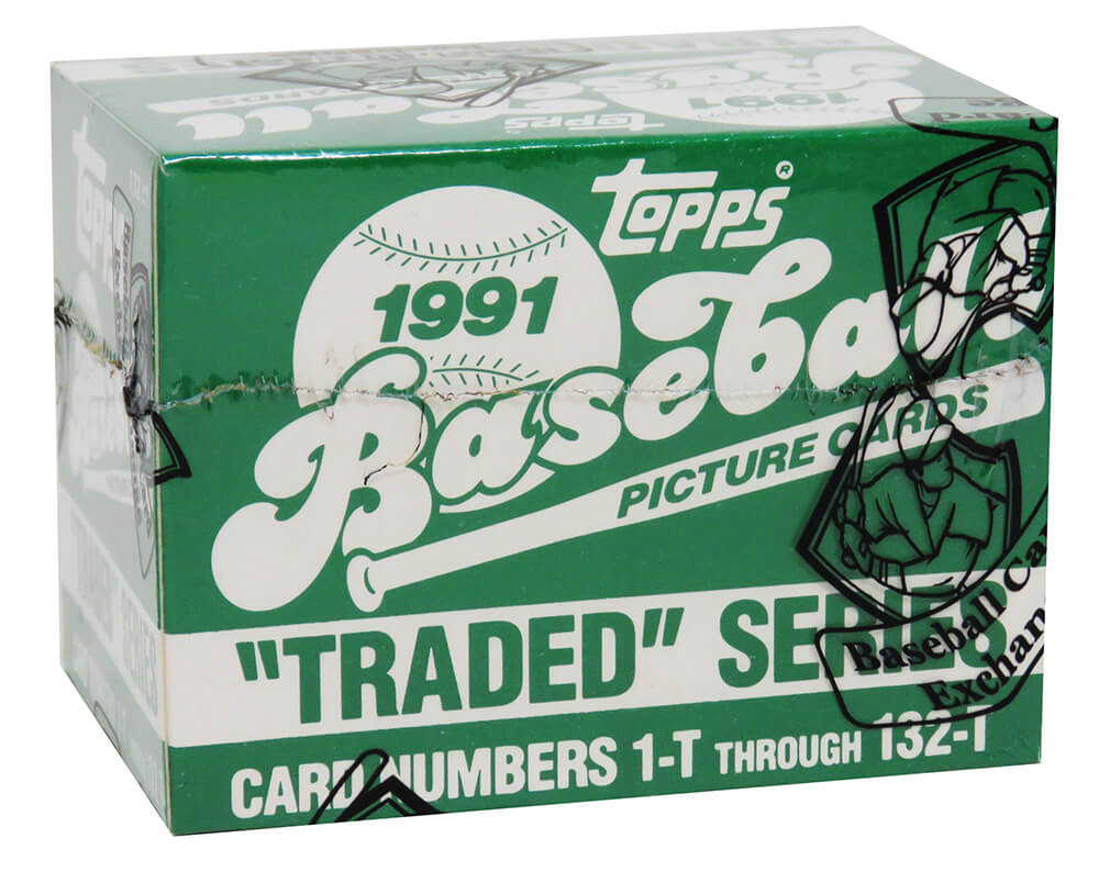 1991 Topps Traded Baseball Factory Set BBCE Wrapped From A Sealed Case (FASC) (Bagwell, I-Rod RC) - BX191TTE1 - 1991 Topps Traded Baseball Factory Set BBCE Wrapped From A Sealed Case (FASC) (Bagwell, I-Rod RC) product image