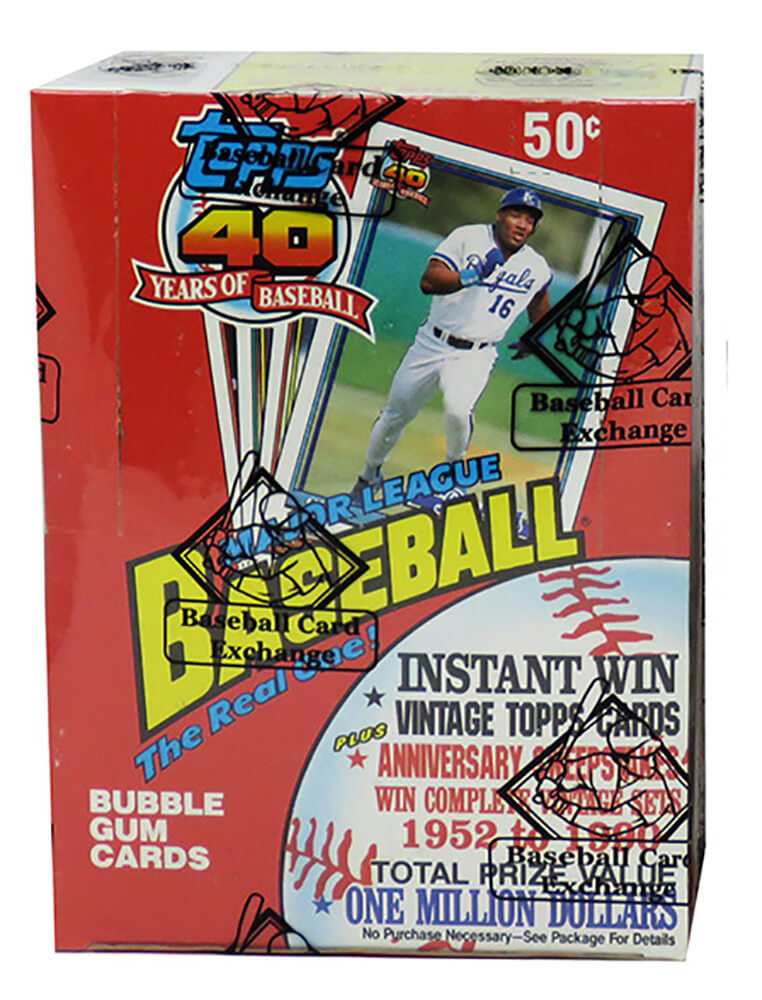 1991 Topps Baseball Unopened Wax Box BBCE Wrapped From A Sealed Case (FASC) - 36 Packs - BX191TWE1 - 1991 Topps Baseball Unopened Wax Box BBCE Wrapped From A Sealed Case (FASC) - 36 Packs product image