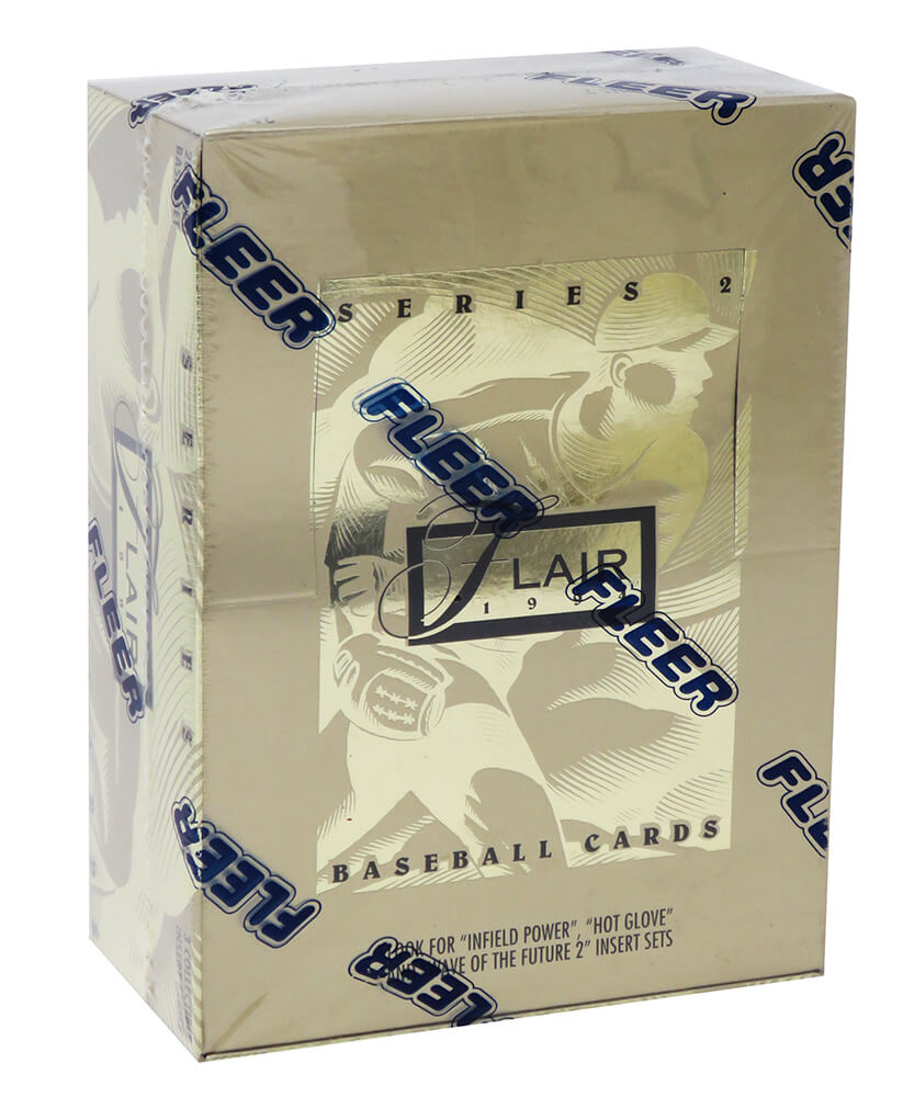 1994 Flair Baseball Series 2 Factory Sealed Foil Unopened Box - 24 Packs (A-Rod RC???) - BX194FFF2 - 1994 Flair Baseball Series 2 Factory Sealed Foil Unopened Box - 24 Packs (A-Rod RC???) product image