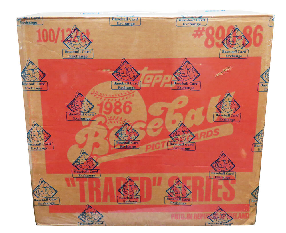 1986 Topps Traded Baseball Unopened Factory Sealed Case (100 Sets) - BBCE Authenticated - BX1C86TTE - 1986 Topps Traded Baseball Unopened Factory Sealed Case (100 Sets) - BBCE Authenticated product image