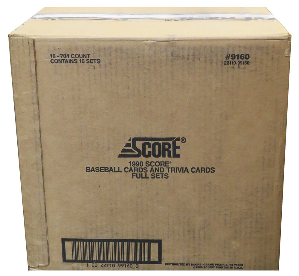 1990 Score Baseball Factory Sealed Set Case (16 Sets In Case) (Thomas/Deion RC's) - BX1C90SFS - 1990 Score Baseball Factory Sealed Set Case (16 Sets In Case) (Thomas/Deion RC's) product image