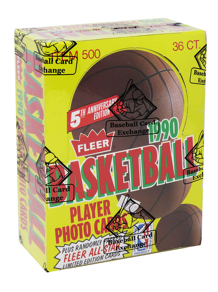 1990-91 Fleer Basketball Unopened Wax Box BBCE Wrapped From A Sealed Case (FASC) - 36 Packs - BX290FWE1 - 1990-91 Fleer Basketball Unopened Wax Box BBCE Wrapped From A Sealed Case (FASC) - 36 Packs product image