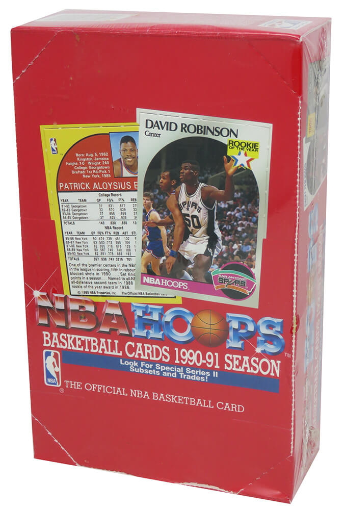 1990-91 Hoops Series 2 Basketball Factory Sealed Unopened Box (FASC) - 36 Packs - BX290HWE2 - 1990-91 Hoops Series 2 Basketball Factory Sealed Unopened Box (FASC) - 36 Packs product image