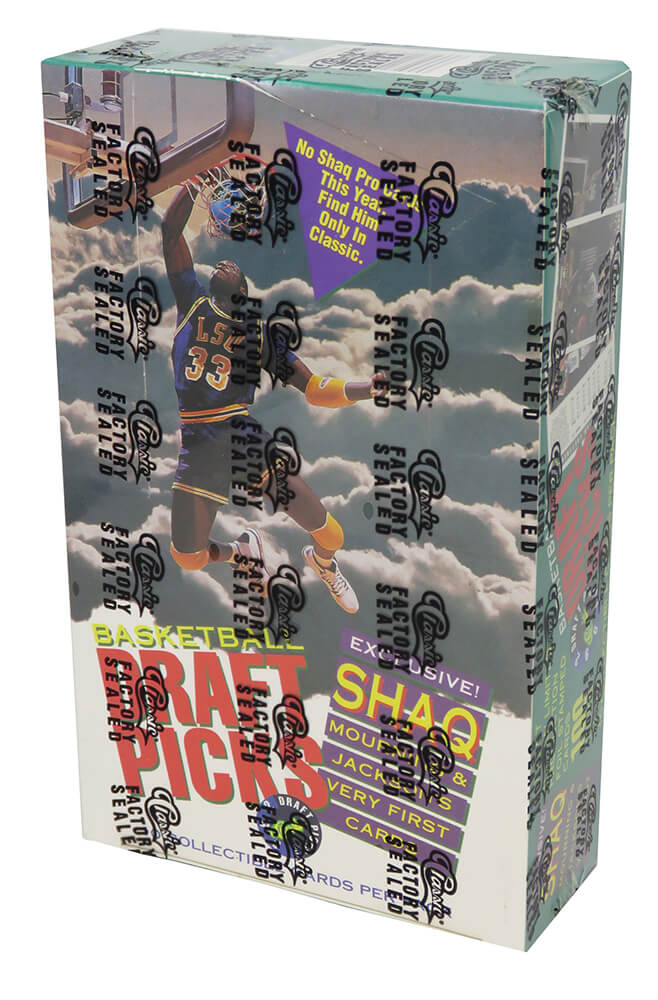 1992 Classic Basketball Draft Picks Factory Sealed Unopened Box (36 Packs) (FIRST SHAQ CARD) - BX292CWF1 - 1992 Classic Basketball Draft Picks Factory Sealed Unopened Box (36 Packs) (FIRST SHAQ CARD) product image