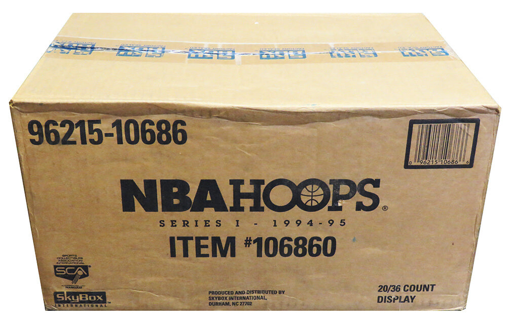 1994-95 Hoops Series 1 Basketball Factory Sealed Unopened Hobby Case - 20 Boxes - BX294HHFC - 1994-95 Hoops Series 1 Basketball Factory Sealed Unopened Hobby Case - 20 Boxes product image