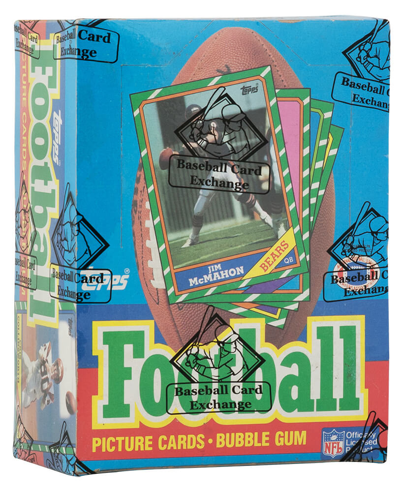 1986 Topps Football Unopened Wax Box BBCE Sealed Wrapped - (Non X-Out) 36 Packs (Jerry Rice, Steve Young RC??) (F) - BX386TWEF - 1986 Topps Football Unopened Wax Box BBCE Sealed Wrapped - (Non X-Out) 36 Packs (Jerry Rice, Steve Young RC??) (F) product image