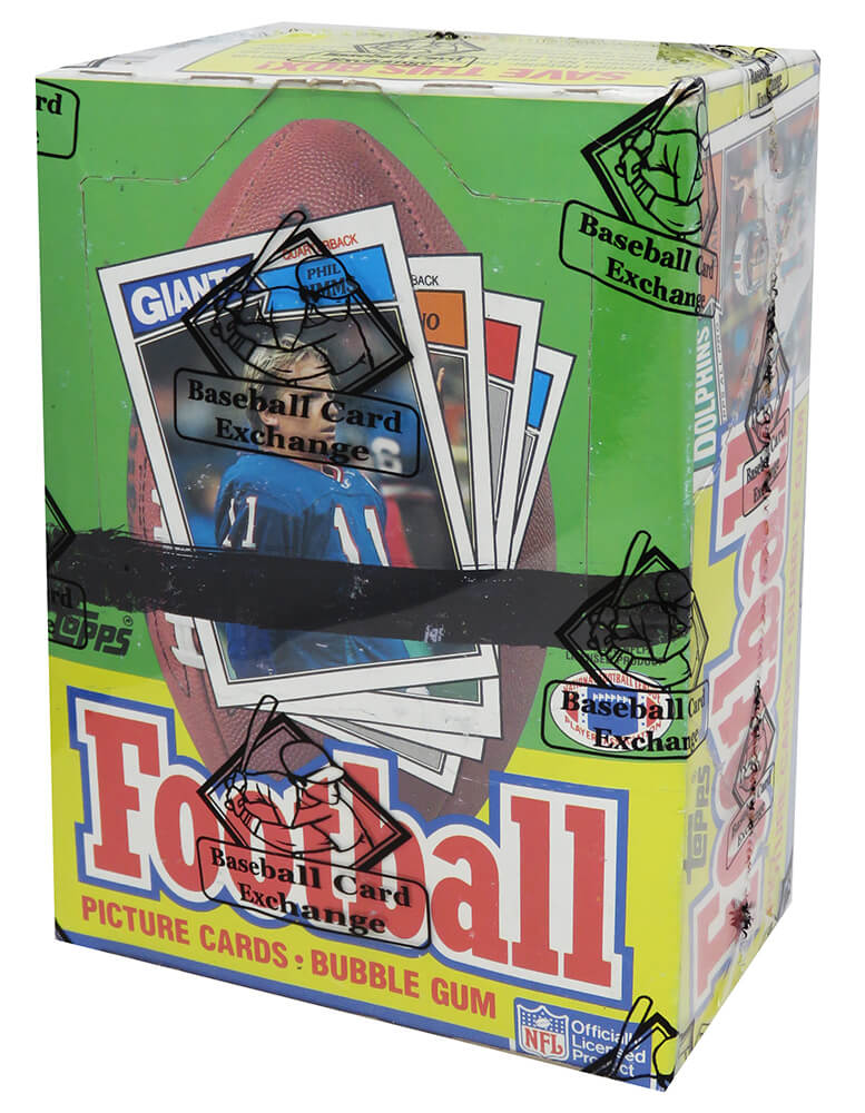 1987 Topps Football Unopened X-Out Wax Box BBCE Sealed Wrapped - 36 Packs - BX387TWE2 - 1987 Topps Football Unopened X-Out Wax Box BBCE Sealed Wrapped - 36 Packs product image