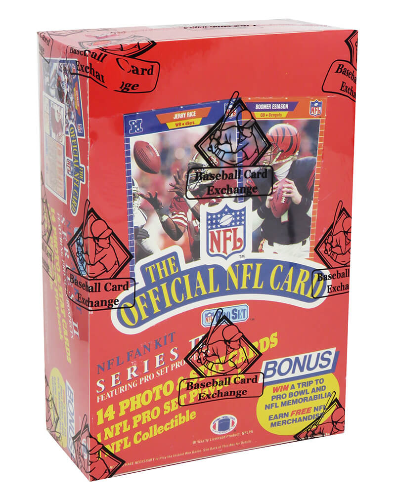 1989 Pro Set Series 2 Football Unopened Wax Box BBCE Wrapped (FASC) - 36 Packs (Sanders, Aikman RC??) - BX389PWE2 - 1989 Pro Set Series 2 Football Unopened Wax Box BBCE Wrapped (FASC) - 36 Packs (Sanders, Aikman RC??) product image