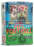 1989 Score Football Unopened Wax Box BBCE Sealed Wrapped - 36 Packs  (Barry Sanders Signed Box w/1989 ROY) - BX389SES2 - 1989 Score Football Unopened Wax Box BBCE Sealed Wrapped - 36 Packs (Barry Sanders Signed Box w/1989 ROY) product image