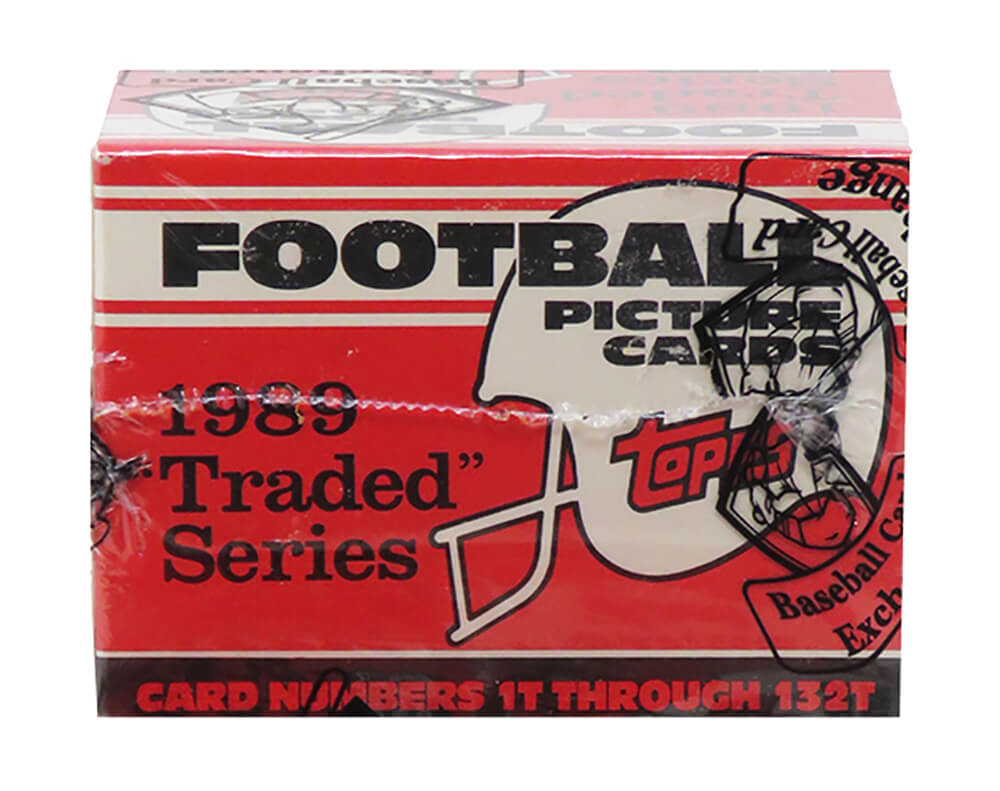 1989 Topps Traded Football Factory Set BBCE Wrapped From A Sealed Case (FASC) - BX389TTE1 - 1989 Topps Traded Football Factory Set BBCE Wrapped From A Sealed Case (FASC) product image