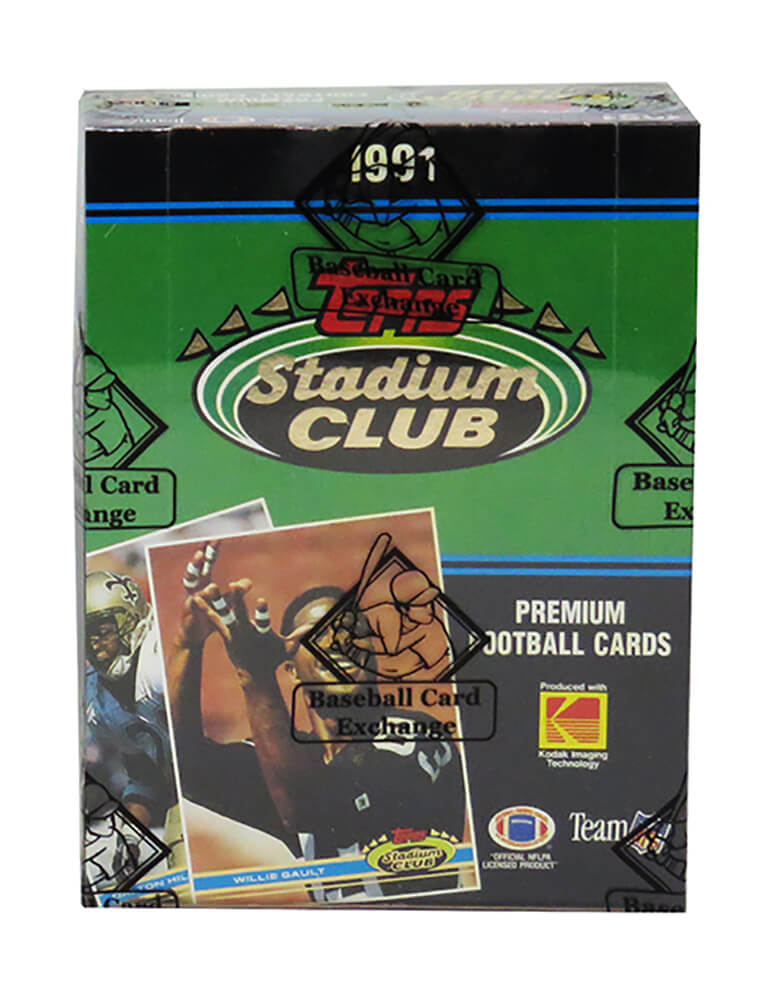 1991 Topps Stadium Club Football Unopened Box BBCE Wrapped From A Sealed Case (FASC) - BX391CWE1 - 1991 Topps Stadium Club Football Unopened Box BBCE Wrapped From A Sealed Case (FASC) product image