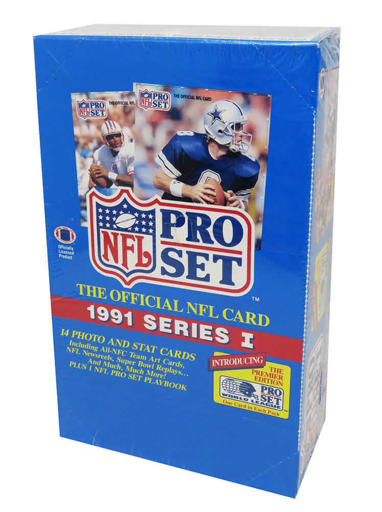 1991 Pro Set Football Series 1 Unopened Factory Sealed Wax Box - 36 Packs - BX391PWF1 - 1991 Pro Set Football Series 1 Unopened Factory Sealed Wax Box - 36 Packs product image