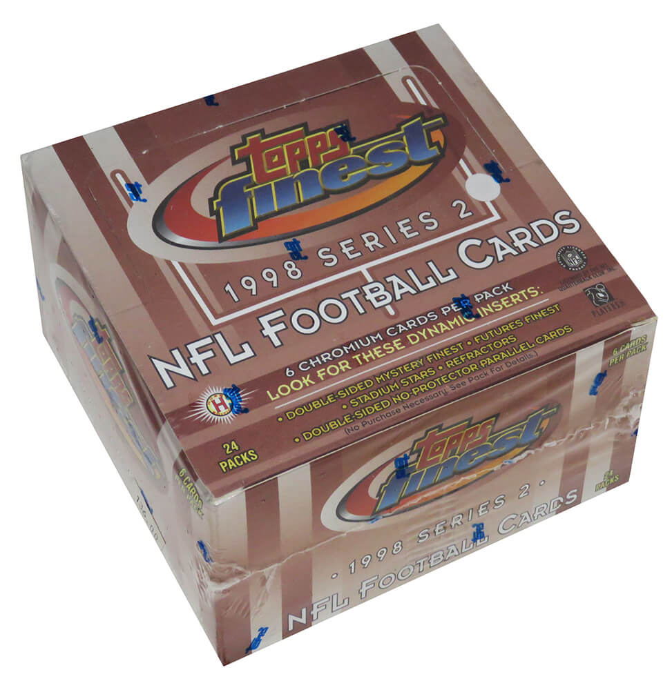 1998 Topps Finest Series 2 Football Unopened Factory Sealed Hobby Box - 24 Packs - BX398FHF2 - 1998 Topps Finest Series 2 Football Unopened Factory Sealed Hobby Box - 24 Packs product image