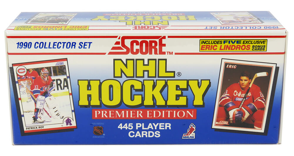 1990 Score Hockey Unopened Factory Sealed Set - 445 Cards (Jagr/Brodeur/Lindros RC's) - BX490SFS1 - 1990 Score Hockey Unopened Factory Sealed Set - 445 Cards (Jagr/Brodeur/Lindros RC's) product image