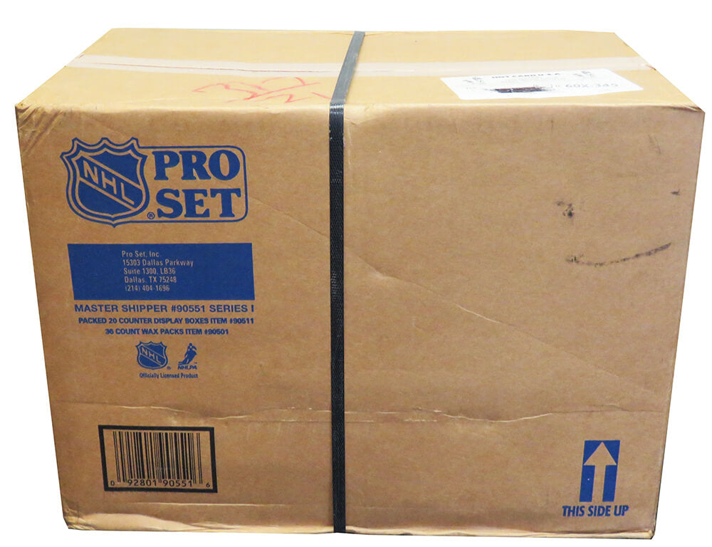 1990-91 Pro Set Hockey Series 1 Factory Sealed 20 Box Case (NHL Hologram??) - BX4C90PF1 - 1990-91 Pro Set Hockey Series 1 Factory Sealed 20 Box Case (NHL Hologram??) product image