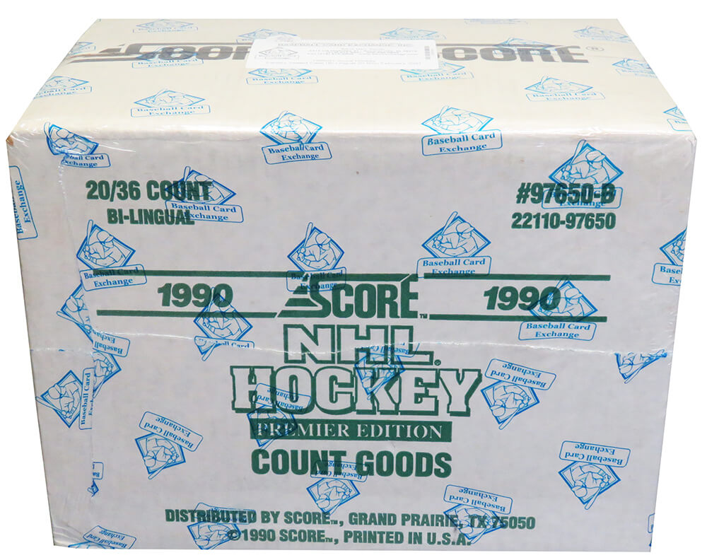 1990 Score Canadian Bilingual Hockey Factory Sealed Case (BBCE Wrapped) (20 Boxes) - BX4C90SWF - 1990 Score Canadian Bilingual Hockey Factory Sealed Case (BBCE Wrapped) (20 Boxes) product image