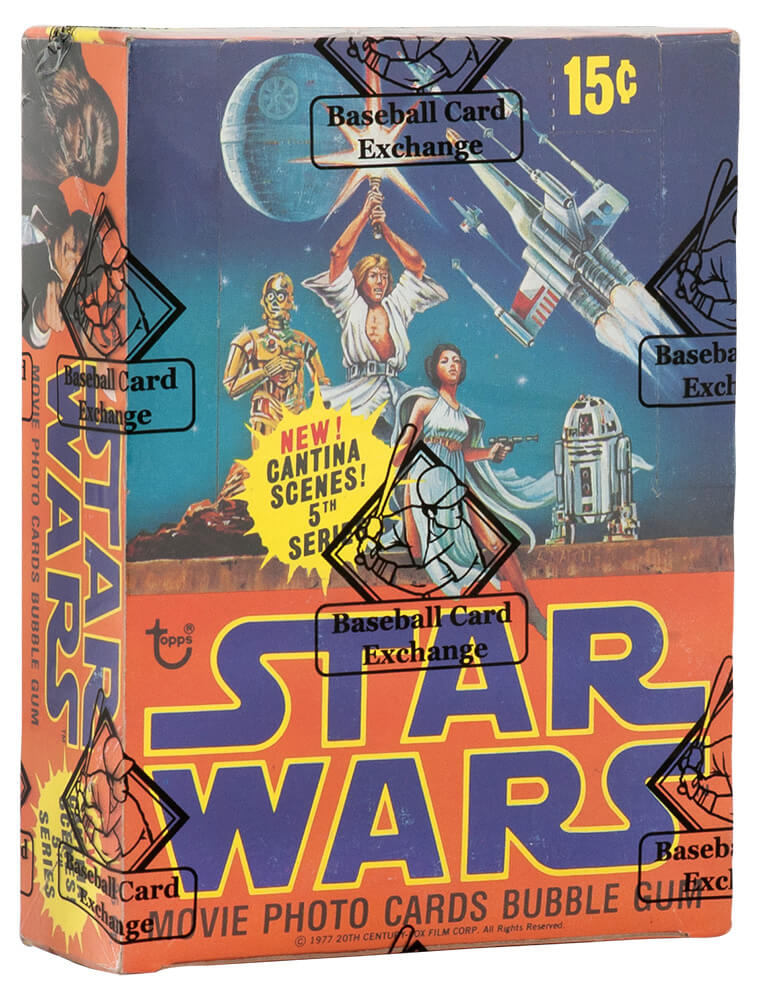 1977-78 Topps Star Wars Series 5 Unopened Wax Box BBCE Sealed Wrapped - 36 Packs - BX577TSW5 - 1977-78 Topps Star Wars Series 5 Unopened Wax Box BBCE Sealed Wrapped - 36 Packs product image