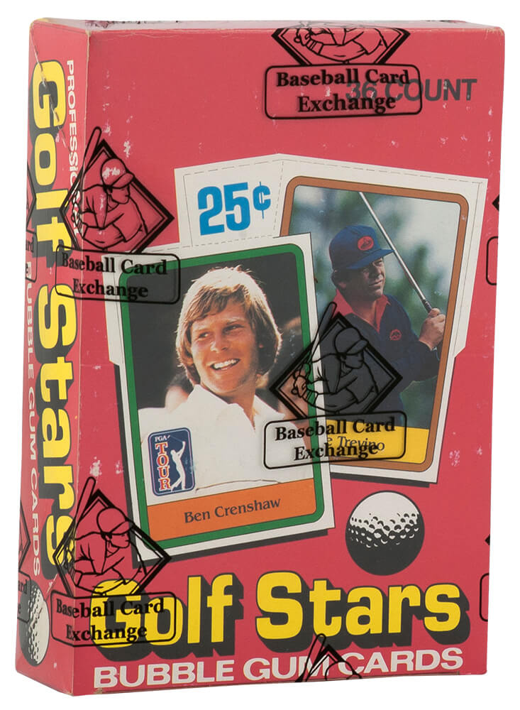 1981 Donruss Golf Stars Unopened Wax Box BBCE Sealed Wrapped - 36 Packs (Nicklaus RC??) - BX581DWE1 - 1981 Donruss Golf Stars Unopened Wax Box BBCE Sealed Wrapped - 36 Packs (Nicklaus RC??) product image
