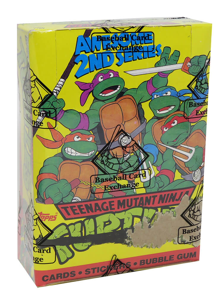 1989 Teenage Mutant Ninja Turtles (TMNT) Topps Series 2 Unopened Wax Box - BBCE Sealed Wrapped - 48 Packs - BX590TWE2 - 1989 Teenage Mutant Ninja Turtles (TMNT) Topps Series 2 Unopened Wax Box - BBCE Sealed Wrapped - 48 Packs product image