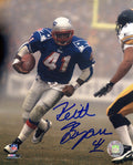 Keith Byars Signed New England Patriots Blue Jersey Action 8x10 Photo - BYA08P301 - Keith Byars Signed New England Patriots Blue Jersey Action 8x10 Photo product image