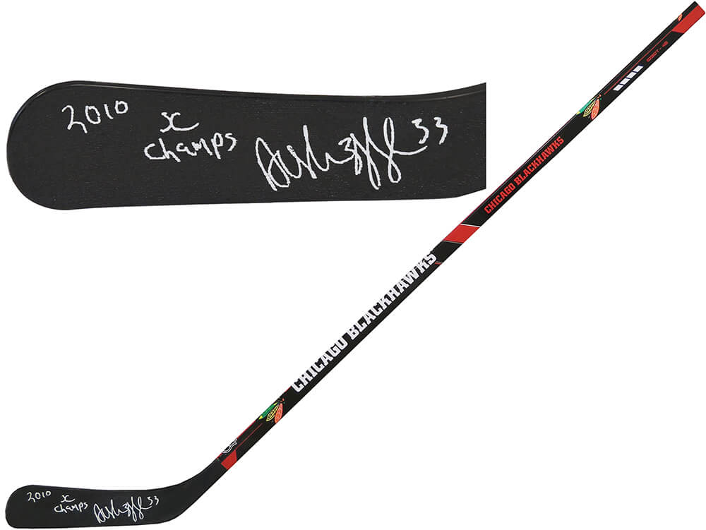 Dustin Byfuglien Signed Chicago Blackhawks Logo 48 Inch Full Size Hockey Stick w/2010 SC Champs - BYFSTK400 - Dustin Byfuglien Signed Chicago Blackhawks Logo 48 Inch Full Size Hockey Stick w/2010 SC Champs product image