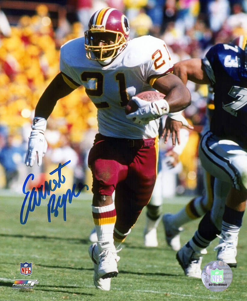 Earnest Byner Signed Washington Football Team White Jersey Action 8x10 Photo - BYN08P303 - Earnest Byner Signed Washington Football Team White Jersey Action 8x10 Photo product image
