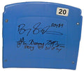 Barry Sanders, Lem Barney & Billy Sims Signed Silverdome Stadium Blue #20 Seatback w/ROY 89, DROY 67, 80 ROY - LIOSTB301 - Barry Sanders, Lem Barney & Billy Sims Signed Silverdome Stadium Blue #20 Seatback w/ROY 89, DROY 67, 80 ROY product image