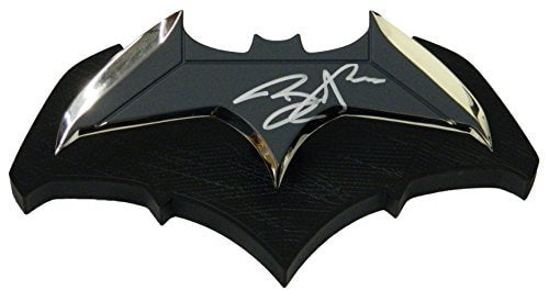 Ben Affleck Signed Batman QM Caliber Metalworks 1:1 Scale Metal Batarang With Stand - AFFOTH503 - Ben Affleck Signed Batman QM Caliber Metalworks 1:1 Scale Metal Batarang With Stand product image